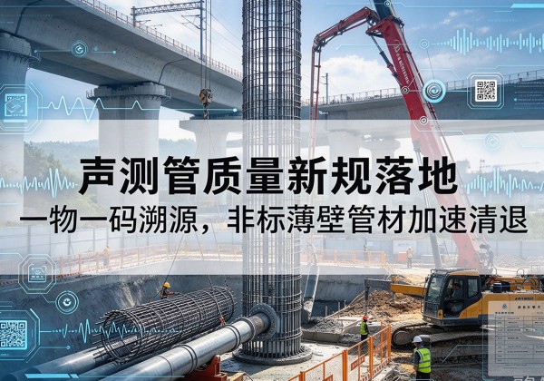 叙州声测管质量新规落地，一物一码溯源，非标薄壁管材加速清退