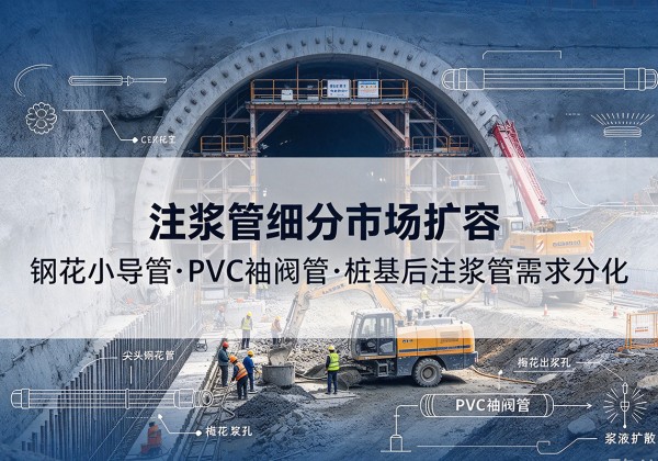 叙州注浆管细分市场扩容，隧道钢花小导管、PVC 袖阀管、桩基后注浆管需求分化